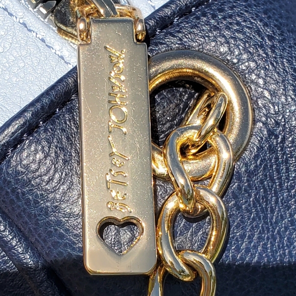 Betsey Johnson Black Crossbody with Scarf-NEW WITH TAGS, Navy & light Blue - Picture 6 of 17